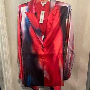 Stylish Red and Black Blazer